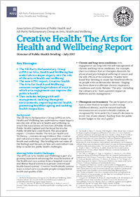 Creative Health: The Arts for Health and Wellbeing Report