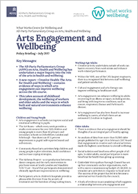 Arts Engagement and Wellbeing