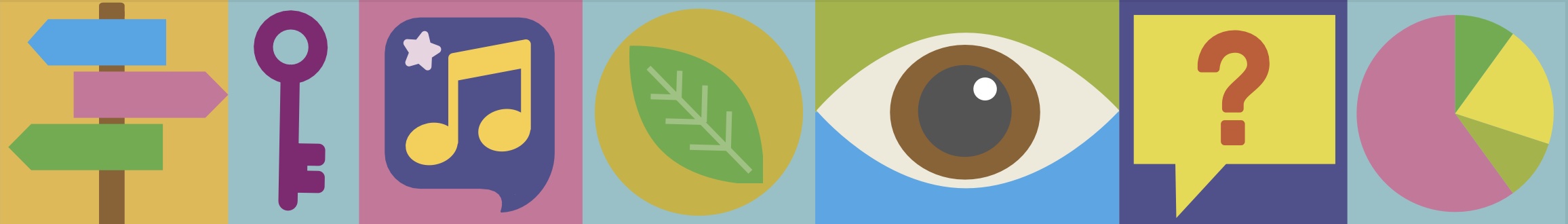 a series of colourful icons taken from the quality framework design