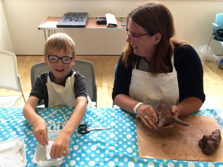 Visually impaired children's workshop at The Beaney by Wendy Daws