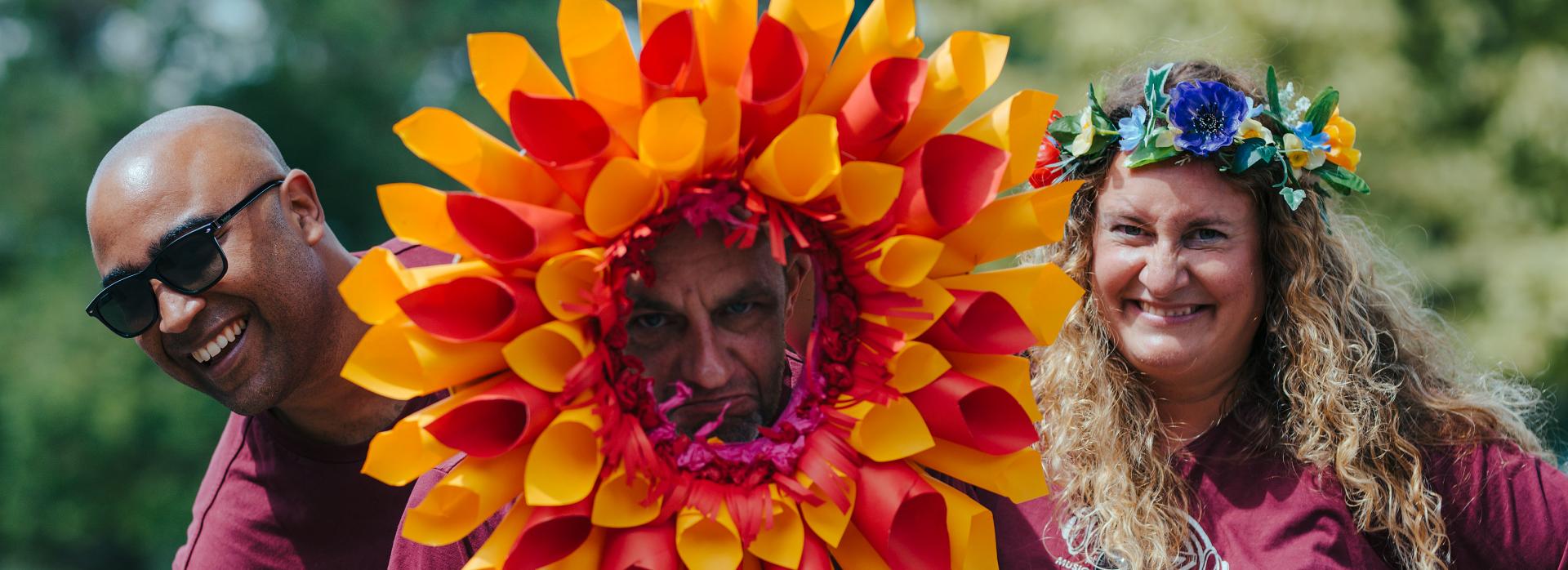 Musicians dressed up at the Plymouth Music Zone Summer Jam 2019