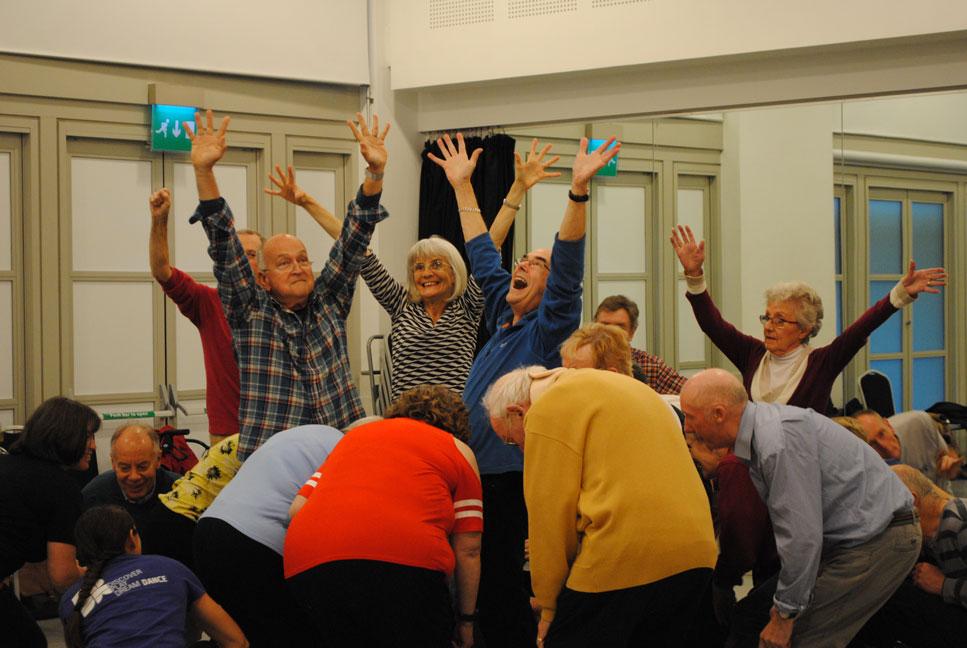 A picture of a Parkinson's dance class, led by Pavillion Dance South West