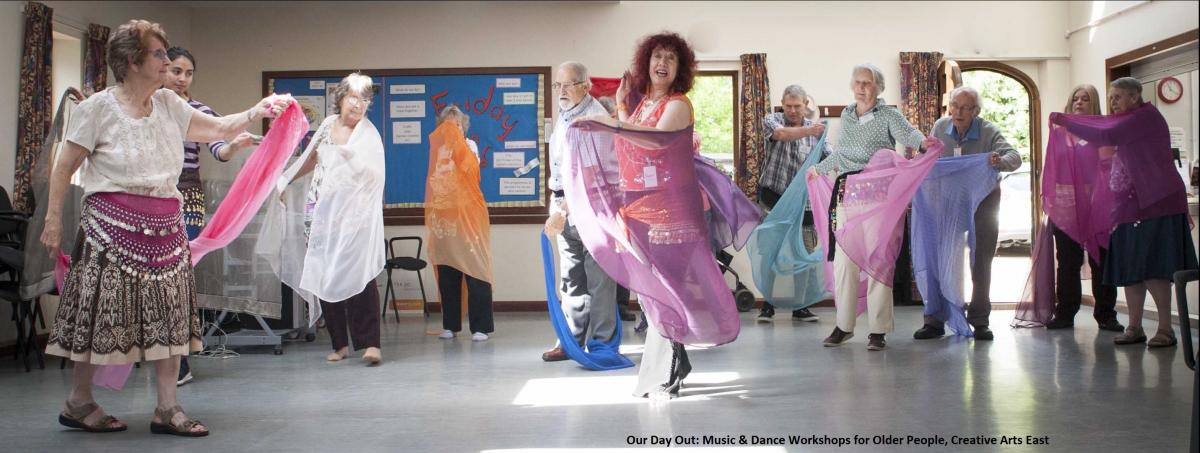 Our Day Out, Creative Arts East- participants dancing