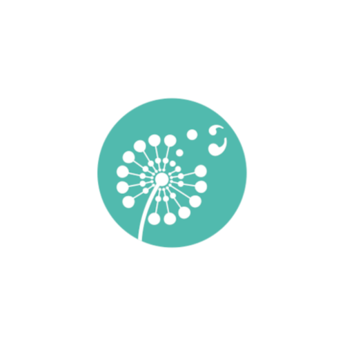 Flower shape in a baby blue sphere
