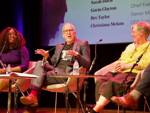 Three panellists at the Creative Health Conference 2019 (Southbank Centre)