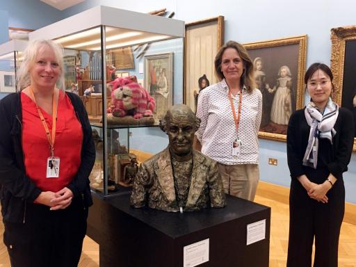 Kyunghee Kwon (program coordinator of the educational community development team at the South Korean Arts and Culture Education Service) with Frances Chiverton and Mitch Robertson at the Beaney