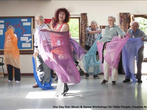 Our Day Out, Creative Arts East- participants dancing