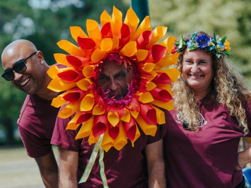 Musicians dressed up at the Plymouth Music Zone Summer Jam 2019