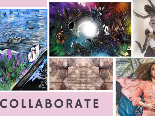 Collaborate, Cartwheel Arts- collage of artworks