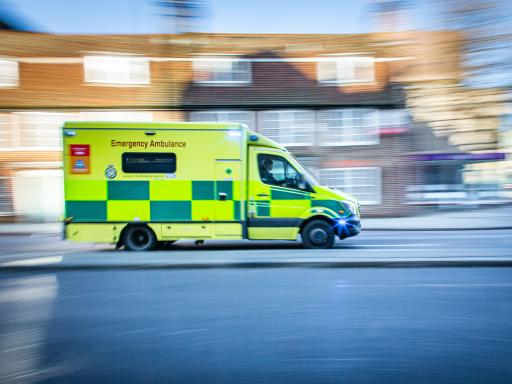 Blurred ambulance image