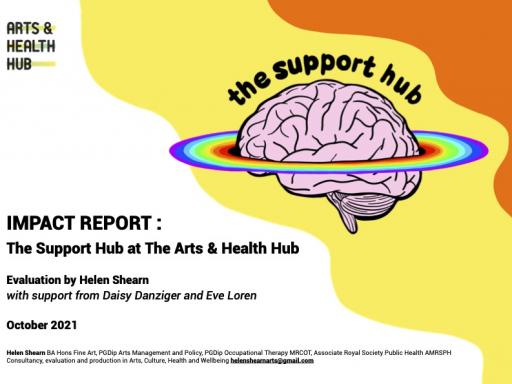 The Support Hub Report- image of brain with rainbow shield