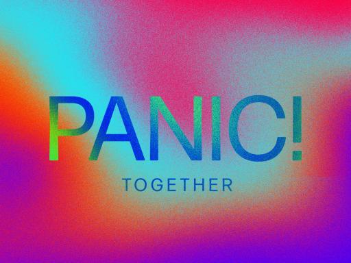Panic Together login rainbow colours