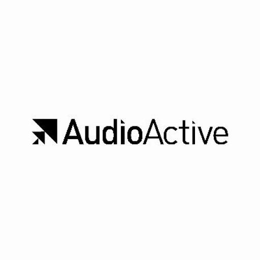 Black arrows with black text "Audio Active"