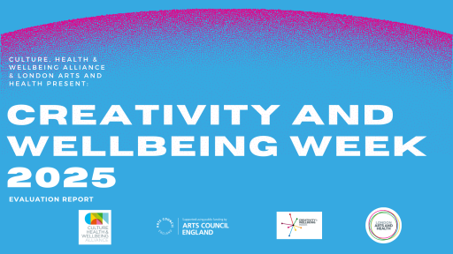 White text on a baby blue background with a purple horizon at above the text